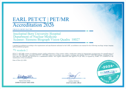 Zertifikat: Accredted PET/CT centre of excellence